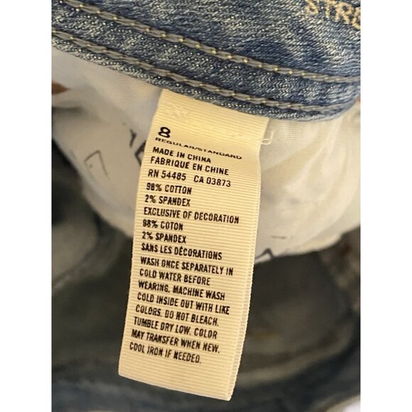 American Eagle Jeans Women's 8 Kick Boot Stretch Light Wash Jeans - Picture 8 of 8